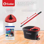 EasyWring Microfiber Spin Mop by O-Cedar – Standard, Plastic, Easywring Spin Mop & Bucket, Model 153185