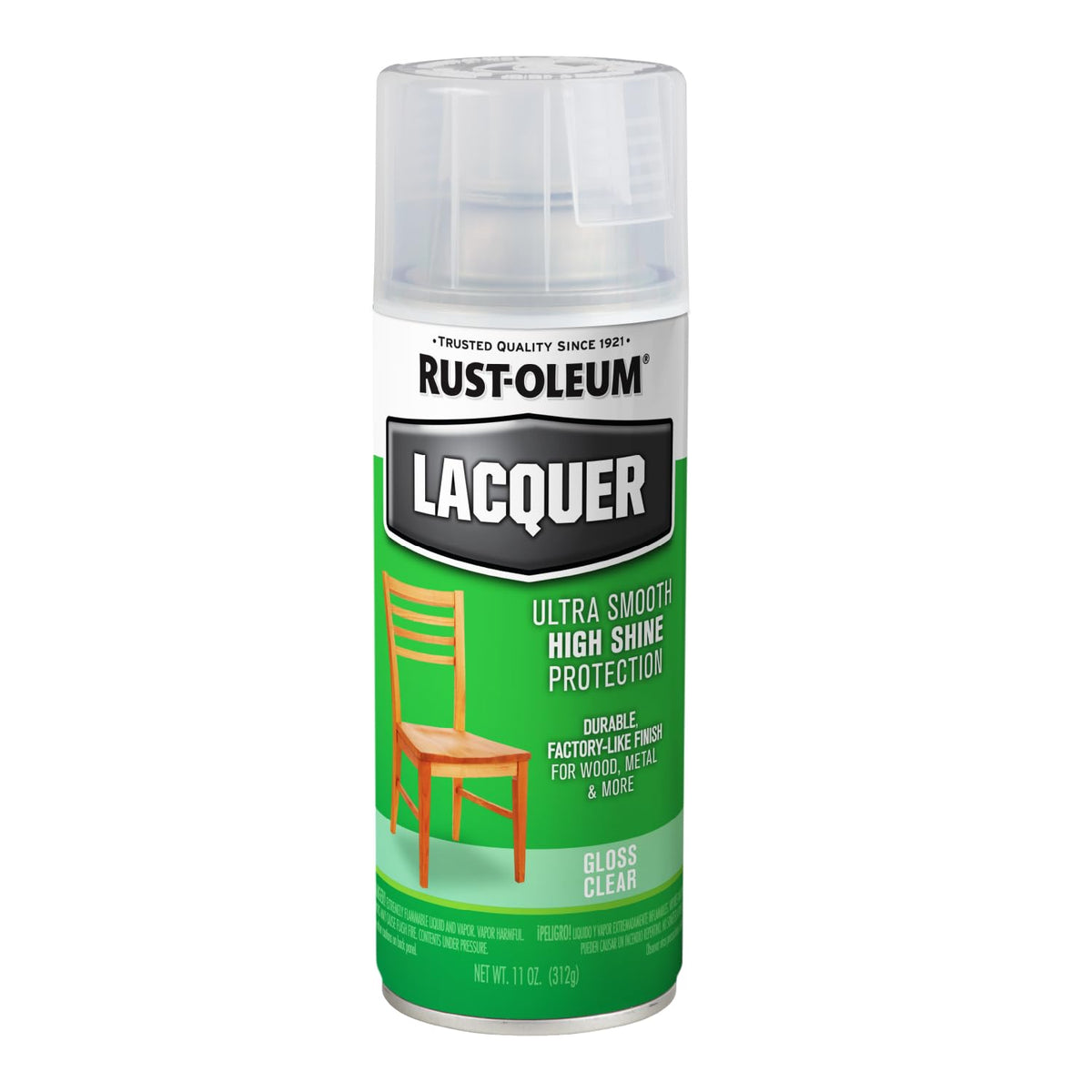 Lacquer Clear Spray Paint by Rust-Oleum – 11 Ounce (Pack of 1), Plastic, Clear, Model 1906830