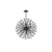 Vera 24 Light Pendant by Lighting Design – Metal, Clear, Model 2550D38BK