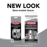 Microfiber Cloth for Stainless Steel by Weiman – 13.8 x 13.8 inches (Pack of 4), Microfiber, Grey, Pack of 4, Model 504DPK2