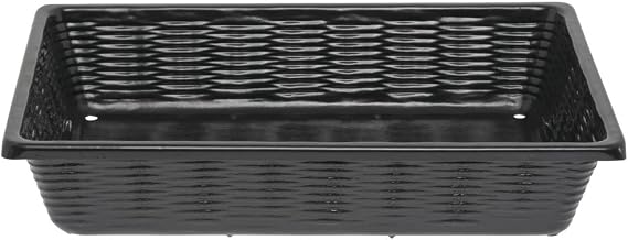 Marco Produce Baskets with Drainage Holes Rectangular Black ABS - 12'L x 16"W x 3 1/4"H