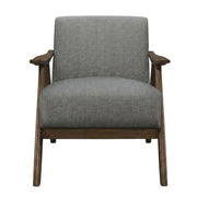 Textured Fabric-Upholstered Accent Chair with Armrests by Starlight Canyon Home – Textured, Grey