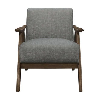 Textured Fabric-Upholstered Accent Chair with Armrests by Starlight Canyon Home – Textured, Grey