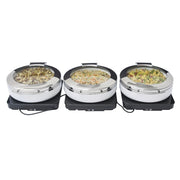 Chafer Chafing Dish Food Pan Porcelain 5 1/3 Quart Round - 15 1/4 Dia x 2 1/4 H by HUBERT – Porcelain, White, Model D10