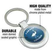 I Am Not Emused Emu Amused Funny Humor Keychain Classy Round Chrome Plated Metal by GRAPHICS & MORE – One Size, Metal, Chrome, Model K.ROUND.QQBCRLCTC.Z003249_8