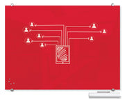 Best-Rite 48"W x 36"H / Deep Red / 1 Dry Erase Boards
