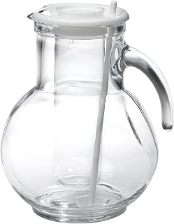 Bormioli Rocco Kufra Glass Pitcher with Ice Container and Lid, 72 3/4 oz