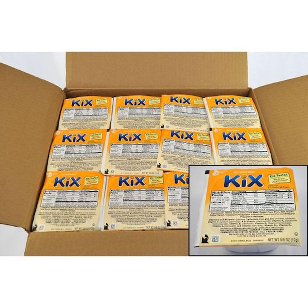 Kix Cereal Crispy Corn Puffs by General Mills – Pack of 96