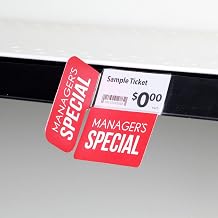 Managers Special Shelf Talker with Flag Red Plastic - 2 1/2" L x 3" H, 25 Per Pack