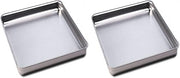 American Metalcraft SQ1020 Square Deep Dish Pan, Aluminum, 2" H, 10" W, 10" L (Pack of 2)