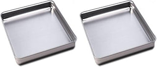 American Metalcraft SQ1020 Square Deep Dish Pan, Aluminum, 2" H, 10" W, 10" L (Pack of 2)
