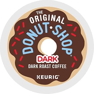The Original Donut Shop Dark, Keurig Single Serve K-Cups, Dark Roast Coffee Pods, A Devilishly Delicious, Extra Bold Brew ROAST! Fully Flavored and easy going - Simply Great Coffee!
