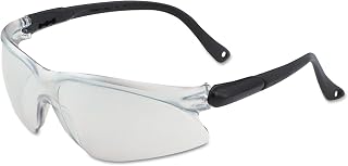 Jackson Safety 14476 V20 Vision Safety Eyewear, Polycarbon Anti-Scratch Lenses, Black Polycarb Frame
