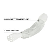 Tyvek 400 TY500S 18-Inch Disposable Protective Sleeve with Elastic at Both Ends by DuPont – One Size, Fabric, White, Pack of 200, Model TY500SWH00020000