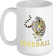 Bloomfield High School Bengals Baseball Ceramic Mug, White, 15oz