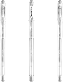 Uni-Ball Signo Angelic UM-120AC Gel Ink Pen 0.7 mm, White Ink, 3 Pens per Pack
