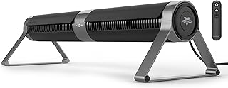 Vornado Airbar 4 Tower Fan and Horizontal Air Circulator with Remote Control, 35-Inch, 3 Speed Settings, Multi-Directional Airflow, Touch Control, Versatile Cooling Power, Magnetic Base, Black