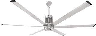 Big Ass Fans i6 84" Smart Indoor Ceiling Fan, SenseMe Technology, High Airflow Modern Ceiling Fan, WiFi App Control, Brushed Aluminum