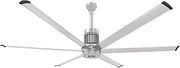 Big Ass Fans i6 84" Smart Outdoor Ceiling Fan, SenseMe Technology, High Airflow Modern Ceiling Fan, WiFi App Control, Brushed Aluminum