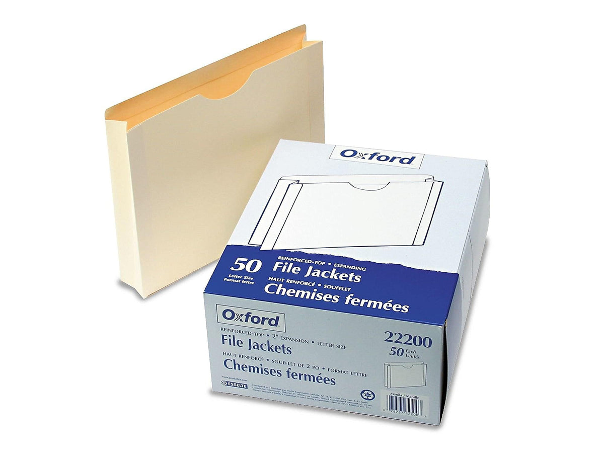 File Jackets by Pendaflex – Letter - 2 Inch Expansion, Fiber, Beige, Model 22200EE