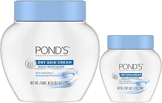 POND'S Dry Skin Cream, Facial Moisturizer Variety 2-Size Bundle – Hypoallergenic, Non-Comedogenic Face Cream, Suitable for Sensitive Skin