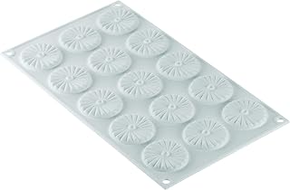 Silikomart Plissé 7 Silicone Mold with 15 Cavities, Each 1.77 Inch Diameter x 0.25 Inch High