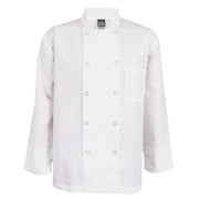 ® Basic Chef’s Jacket Long Sleeve White Large by Chef Revival – Large, Polyester, White, Model J100-L