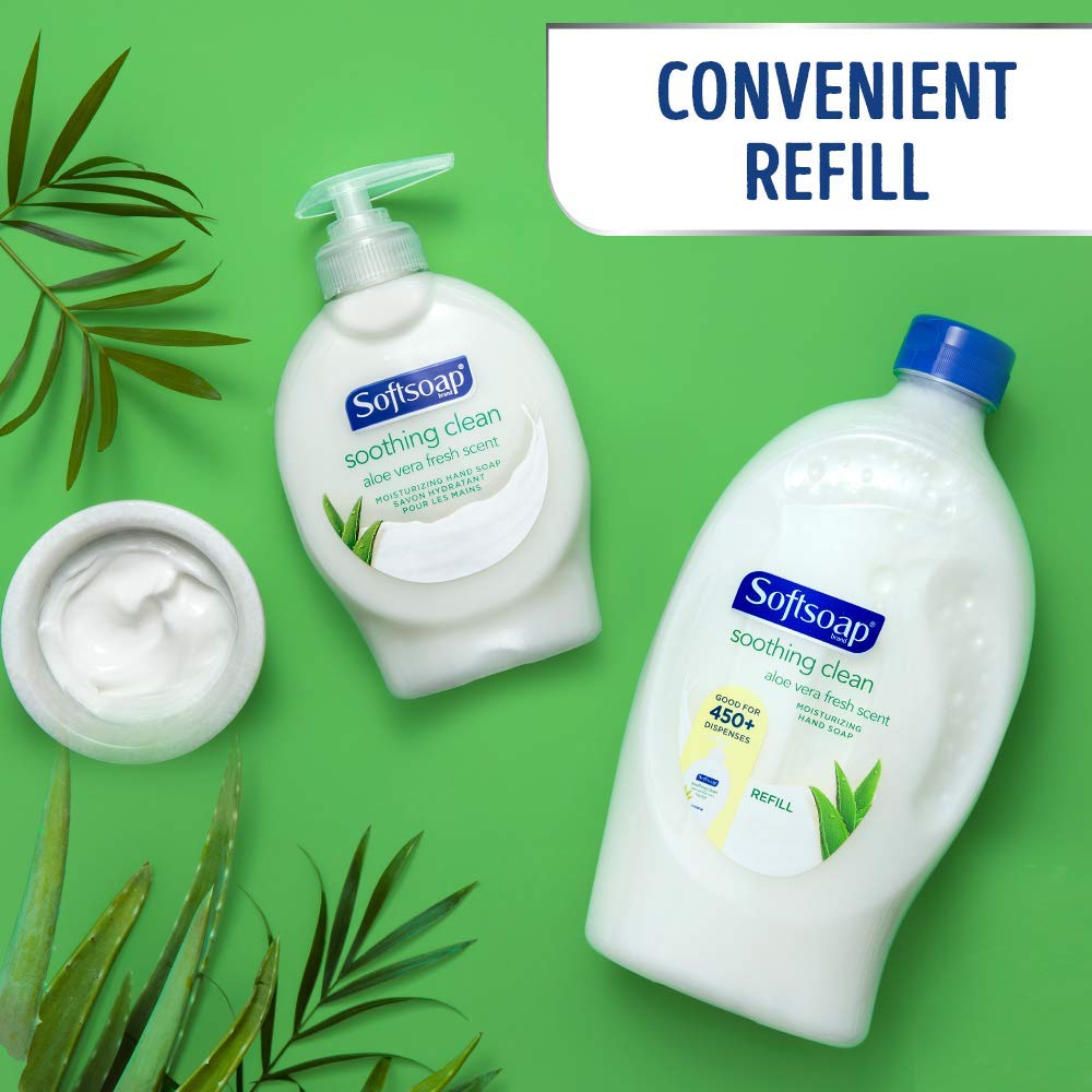 Moisturizing Hand Soap Refill Soothing Aloe Vera - 32 oz by Softsoap – 32 Fl Oz (Pack of 1), White, Model 126981