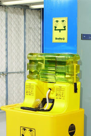 On-Site Portable Gravity-Fed Eyewash by Bradley – Height 24-3/8" Width 22" Depth19", plastic, Yellow, Model S19-921