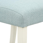 Linen-Upholstered Parsons Dining Chair High-Back by Furnifact – Wood, Linen White, Pack of 2