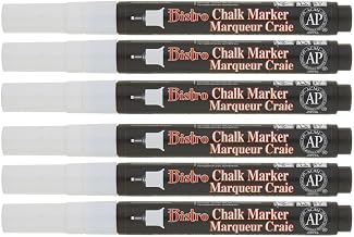 Marvy Uchida Bistro Chalk Markers, Extra Fine Tip, White, Pack of 6 (UCH485C0-6)