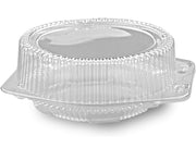 DFI LBH882 8" Round Clear Deep Hinged Plastic Pie Container - 100 per Case