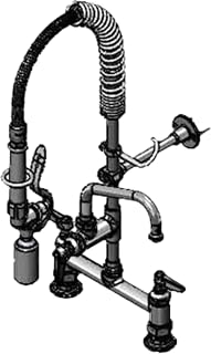 T&S Brass MPY-8DLN-08 Mini-PRU Wall Mount Base with B-0107-C, 8" Swing Nozzle, Lever Handles, Wall Bracket