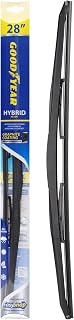 Goodyear Universal Hybrid Wiper Blade 28 Inch Windshield Wiper With Aerodynamic Spoiler EasySnap Universal Fit Dual Synthetic Rubber Graphite Coating All Season Durable Performance