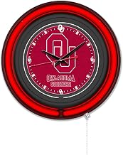 Holland Bar Stool Clk15BKOklhma NCAA 15 in. Dia. Oklahoma University Double Neon Wall Clock Black