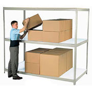 Additional Shelf With Laminated Deck 96"W x 36"H by Global Industrial – Engineered Wood, Grey, Model 716540
