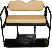 EZGO RXV Golf Cart Flip Folding Rear Seat Kit | Compatible with 2008-Up Models (Stone) by Performance Plus Carts – Vinyl, Stone, Model RXVFRSST