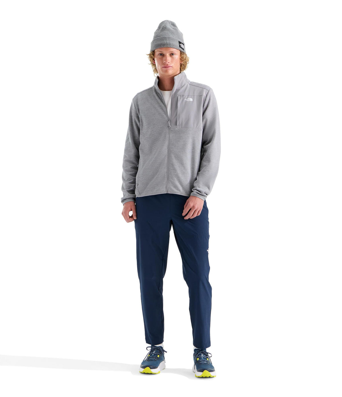 Performance Fleece Full Zip Jacket by The North Face – X-Large, Polyester, Tnf Pale Grey Heather, Model NF0A8CVV