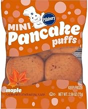 Pillsbury Maple Mini Pancake Puffs, Frozen Breakfast, 2.59 Ounce, 72 Count