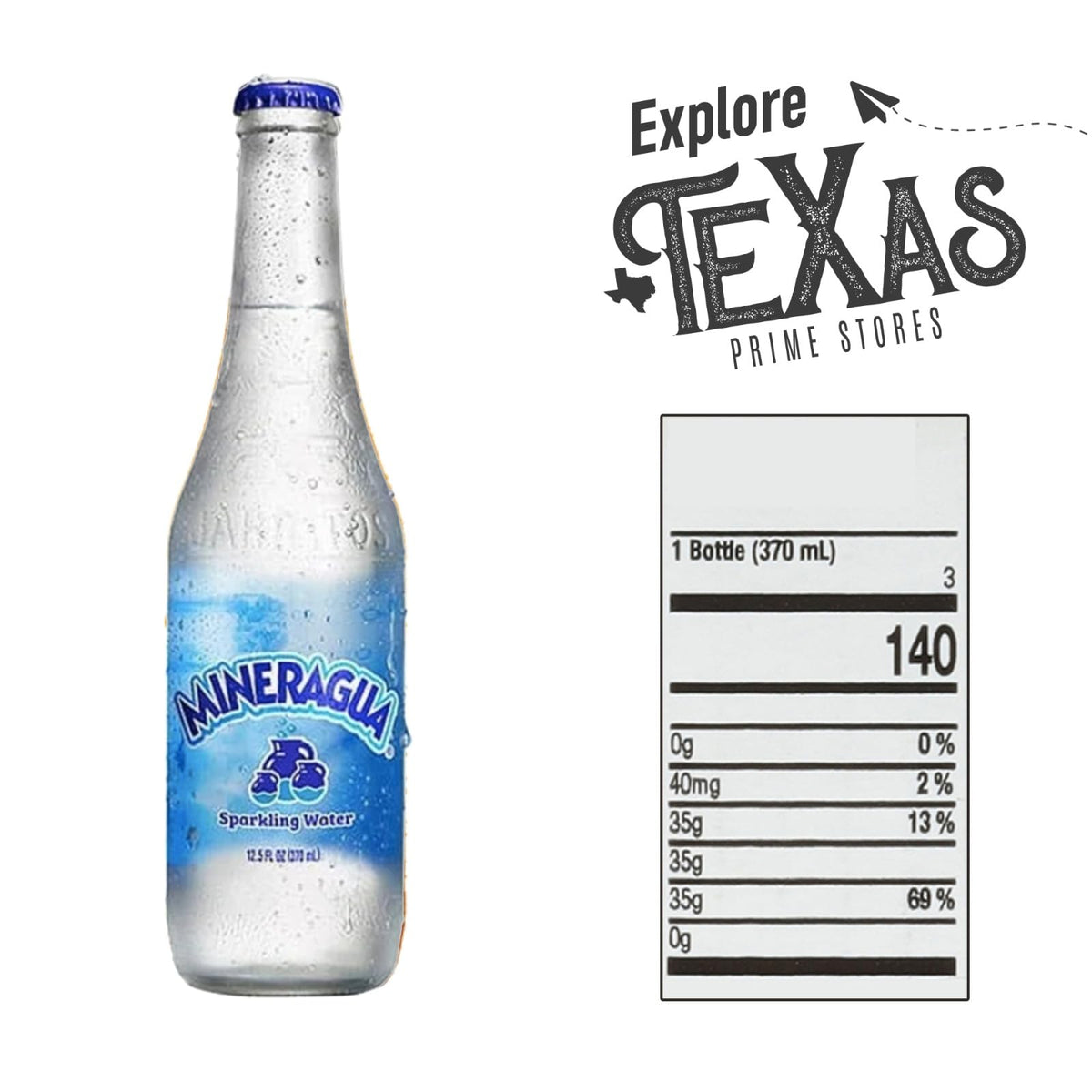 12-Pack of Mineragua Mineral Water Glass Bottle 12 fl oz by Jarritos – 12 Fl Oz (Pack of 12), yellow, Pack of 12