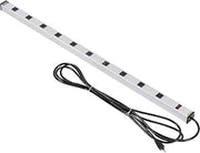 Global Industrial 48" 10 Outlet Aluminum Power Strip with 15-ft Cord ETL/cETL
