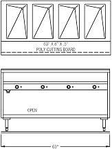 63" 240V Electric Sealed Well Hot Food Table