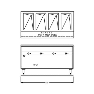 63" 120V Electric Sealed Well Hot Food Table by Randell – Model 3614-120