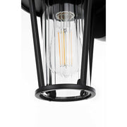 Wensley One Light Outdoor Wall Sconce Black by Lighting Design – Iron, Black