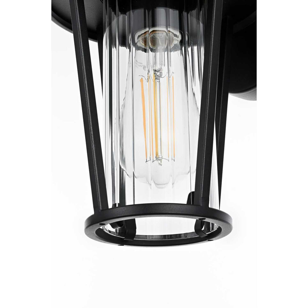 Wensley One Light Outdoor Wall Sconce Black by Lighting Design – Iron, Black