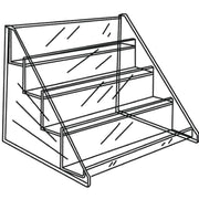 4 Tier Acrylic Step Display by HUBERT – Model 1216