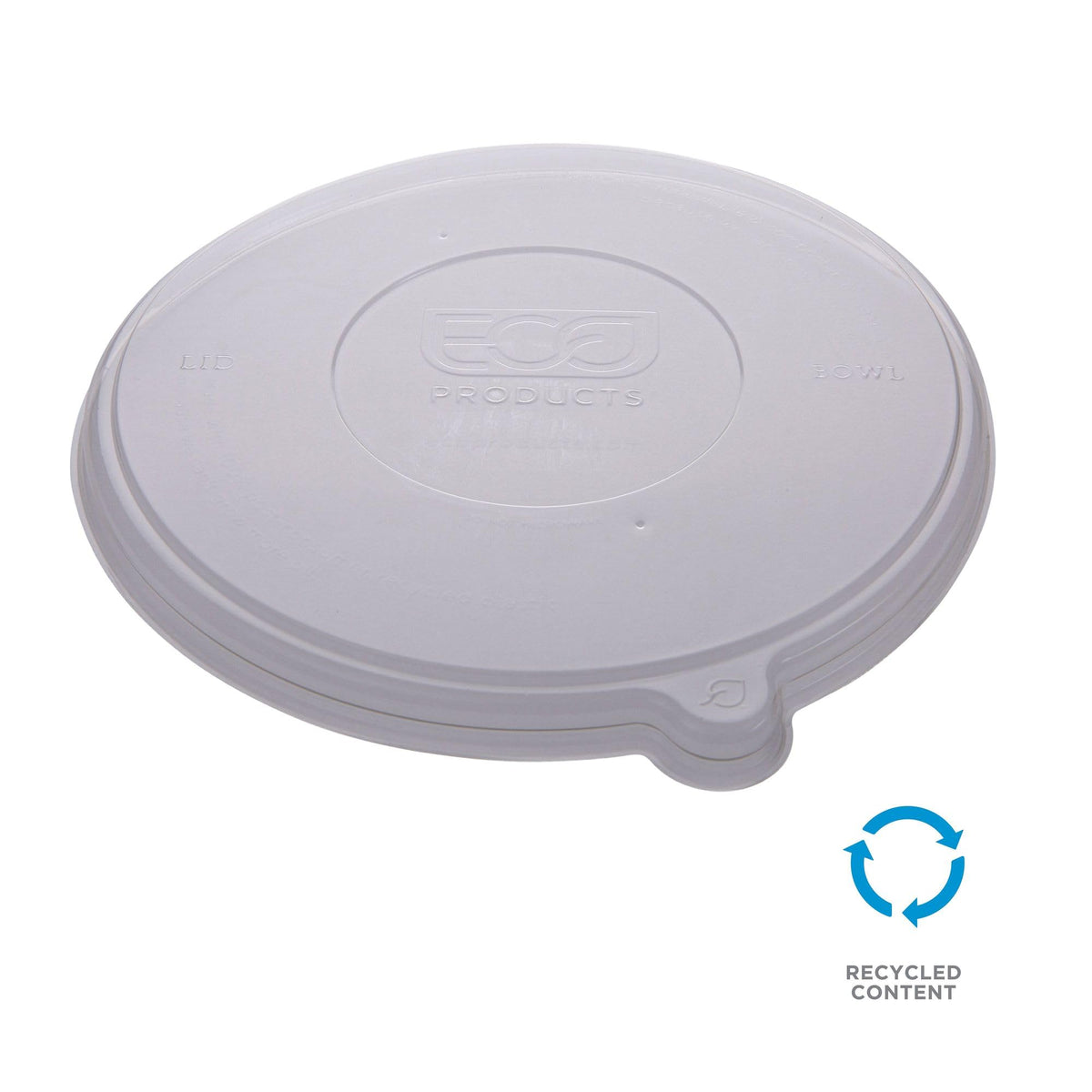 Eco-Products Recycled Flat Bowl Lids by ECO PRODUCTS – 100% Recycled Lid for All coupe and Noodle bowls, 710.0 milliliters, Recycled Plastic, Clear, Pack of 400