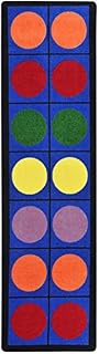 Joy Carpets Lots of Dots Area Rug in Color Multi, 2'1" x 7'8"