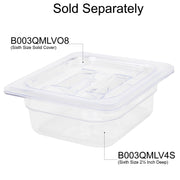 Excellant Deep Polycarbonate Food Pan by Thunder Group – 2-1/2-Inch deep, 6.0 inches, Polycarbonate, Clear, Model PLPA8162