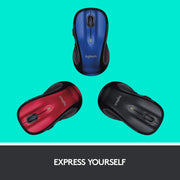 M510 Wireless Computer Mouse by Logitech – Rubber, Red, Model 910-004554